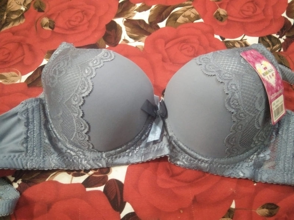 Pushup Soft Padded Bra Panty Set - Plain Bra